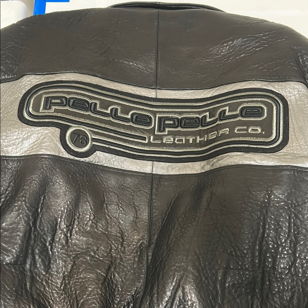 Pelle Pelle Black and Gray Leather Jacket